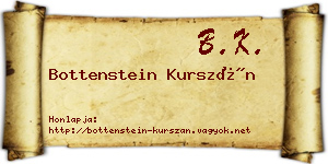 Bottenstein Kurszán névjegykártya