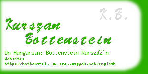 kurszan bottenstein business card